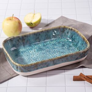 Керамическая формочка для запекания Астейн 22*15 см, 1.4 л, синяя