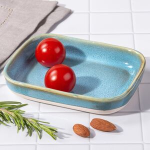 Керамическая формочка для запекания Астейн 13*9 см, 140 мл, бирюзовая