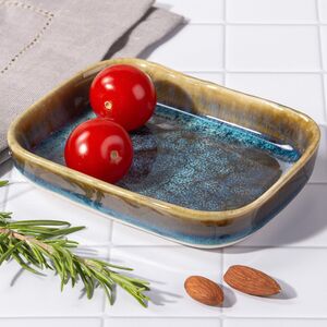 Керамическая формочка для запекания Астейн 13*9 см, 140 мл, синяя