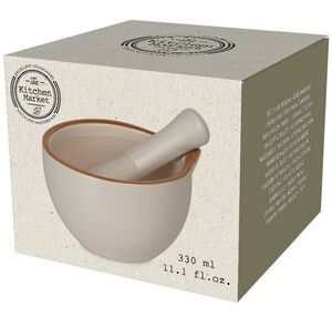 Керамическая ступка с пестиком Beeston 13 см бежевая Koopman (Купман) фото 6