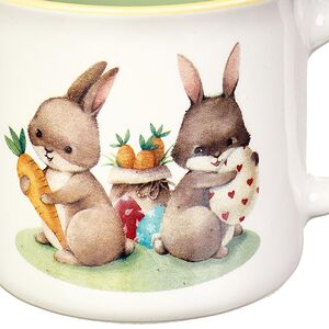 Фарфоровая чашка Милые Крольчата 300 мл Koopman фото 2