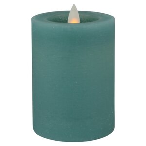 Светодиодная свеча с имитацией пламени Arevallo 10 см, бирюзовая, батарейка Peha фото 1