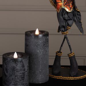 Светодиодная свеча с имитацией пламени Arevallo 15 см, антрацит, на батарейках Peha фото 4