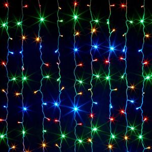 Гирлянда Дождь Rich Led Cap 2*1.5 м, 300 разноцветных LED ламп, черный ПВХ, соединяемая, IP65 Rich Led (Рич Лед) фото 2