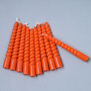 Свечи витые Mini Collection 10 см, 10 шт, оранжевые (Koopman, Нидерланды). Артикул: S37700030
