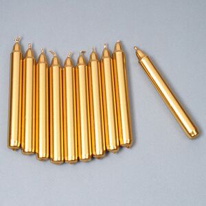 Столовые свечи Mini Collection - Золотой металлик 10 см, 10 шт (Koopman, Нидерланды). Артикул: S37700040