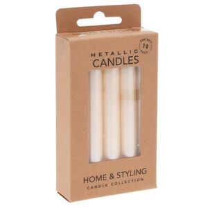 Столовые свечи Mini Collection - Перламутровый металлик 10 см, 10 шт (Koopman, Нидерланды). Артикул: S37700060