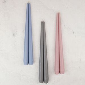 Высокие свечи 30 см Андреа Velvet серо-голубые, 5 шт Candleslight фото 3