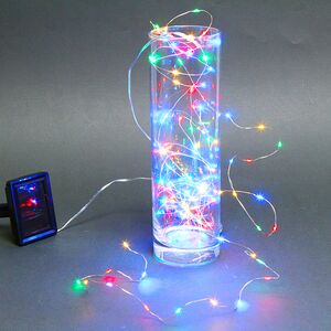 Гирлянда на солнечной батарее Роса Solar ProGarden 5 м, 100 разноцветных LED, серебряная проволока, контроллер, IP44 Koopman фото 2