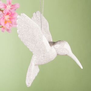 Елочная игрушка Белая Колибри 9 см