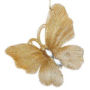 Елочная игрушка Бабочка Золотинка 10 см