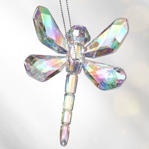 Елочная игрушка Перламутровая Стрекоза 5 см белая