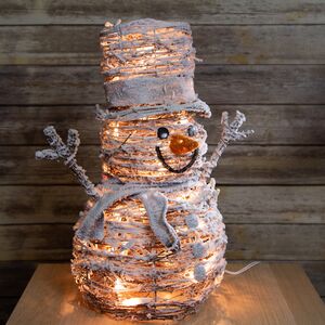 Светящийся Снеговик Сноувальд 50 см 35 теплых белых LED ламп