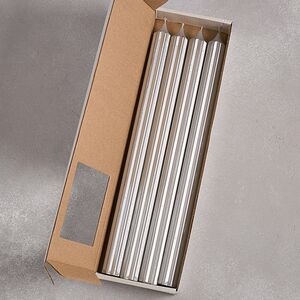 Высокие свечи 30 см Астерия серебряные, 4 шт Candleslight (Кэндлслайт) фото 3