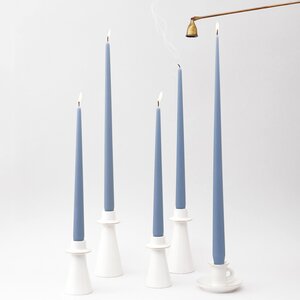 Высокие свечи Андреа Velvet 30 см, 5 шт, серо-голубые Candleslight фото 7