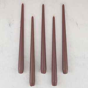 Высокие свечи 30 см Андреа Velvet темный шоколад, 5 шт (Candleslight, Россия). Артикул: всв-30-25-набор-5