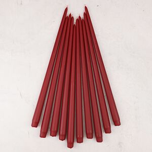 Высокие свечи 40 см Андреа Velvet бордовые, 10 шт (Candleslight, Россия). Артикул: всв-40-10-набор