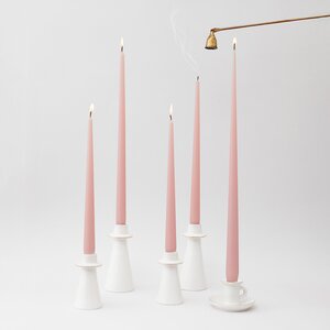 Высокая свеча 40 см Андреа Velvet розовая пудровая