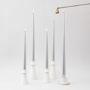 Высокая свеча 42 см Андреа Velvet серебряная (Candleslight, Россия). Артикул: всв-42-6