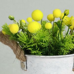 Искусственный цветок в горшке Мимоза и Лиственница 19 см Due Esse Christmas (Ду Эссе Кристмас) фото 2