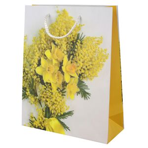 Подарочный пакет Мимоза 25*20 см (Due Esse Christmas, Италия). Артикул: XAE22000071-1