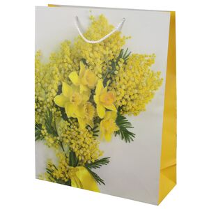 Подарочный пакет Мимоза 42*33 см (Due Esse Christmas, Италия). Артикул: XAE22000091-1