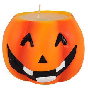 Декоративная свеча Тыква - Crazy Laughing 8 см (Due Esse Christmas, Италия). Артикул: XHW18000331