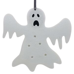 Подвесное украшение Призрак - Boo-tiful Night 25 см, 6 теплых белых LED ламп, на батарейках (Due Esse Christmas, Италия). Артикул: XHW24002111