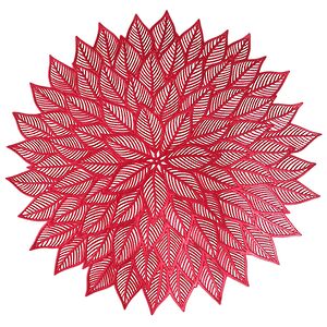 Салфетки сервировочные Fiorito 38 см карминовые, 6 шт (Due Esse Christmas, Италия). Артикул: XNA24017711-набор