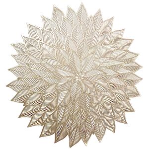 Салфетки сервировочные Fiorito 38 см золотые, 6 шт (Due Esse Christmas, Италия). Артикул: XNA24017721-набор