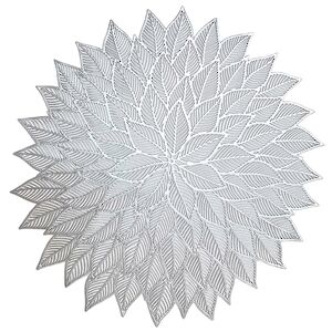 Салфетки сервировочные Fiorito 38 см серебряные, 6 шт (Due Esse Christmas, Италия). Артикул: XNA24017731-набор