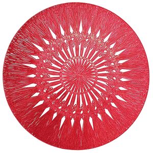 Сервировочные салфетки Mezzogiorno 38 см красные, 6 шт (Due Esse Christmas, Италия). Артикул: XNA24017771-набор