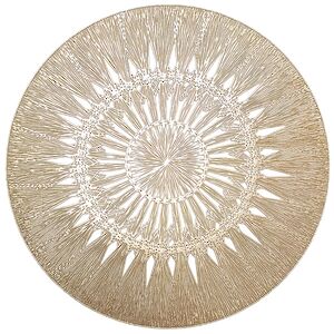 Сервировочные салфетки Mezzogiorno 38 см золотые, 6 шт (Due Esse Christmas, Италия). Артикул: XNA24017781-набор