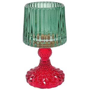 Стеклянный подсвечник-бокал Alessio 15 см изумрудный (Due Esse Christmas, Италия). Артикул: XNA24035711-1