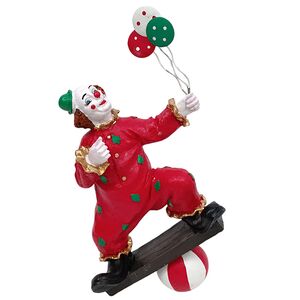 Декоративная фигурка Клоун - Трюкач с шарами 27 см красная (Due Esse Christmas, Италия). Артикул: XNA24052461-2