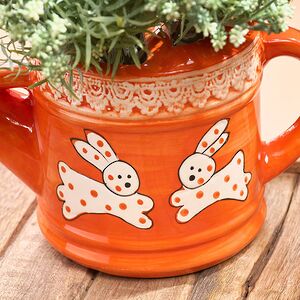 Декоративная лейка Fratelli Conigli 22*12 см оранжевая Due Esse Christmas фото 2