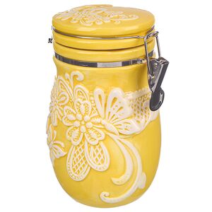 Банка для хранения с крышкой Easy Butterfly 20 см желтая Due Esse Christmas фото 4