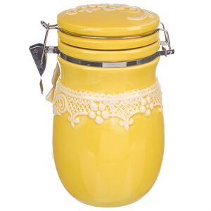 Банка для хранения с крышкой Easy Butterfly 20 см желтая Due Esse Christmas фото 3