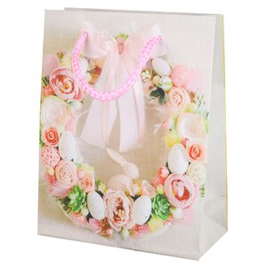 Подарочный пакет Easter Flowers 18*14 см