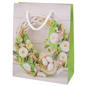 Подарочный пакет Easter Flora 18*14 см (Due Esse Christmas, Италия). Артикул: XPA15000601-4