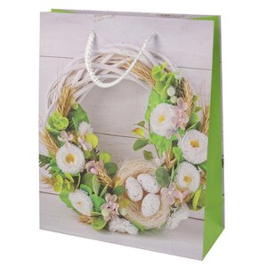 Подарочный пакет Easter Flora 25*20 см (Due Esse Christmas, Италия). Артикул: XPA15000611-4