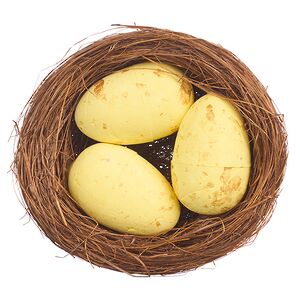 Пасхальное украшение Жёлтое Гнездышко 7 см Due Esse Christmas (Ду Эссе Кристмас) фото 7