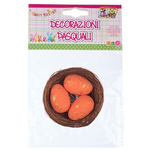 Пасхальное украшение Гнездо Orange Egg 7 см Due Esse Christmas фото 4