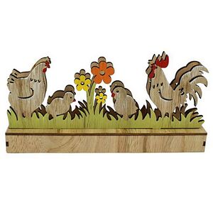 Набор фигурок Курочки на прогулке 22*11 см, на батарейках (Due Esse Christmas, Италия). Артикул: XPA19000961-1