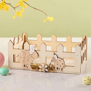 Декоративная корзина Пасхальные Овечки 16*11 см Due Esse Christmas (Ду Эссе Кристмас) фото 3