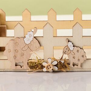 Декоративная корзина Пасхальные Овечки 16*11 см Due Esse Christmas (Ду Эссе Кристмас) фото 2