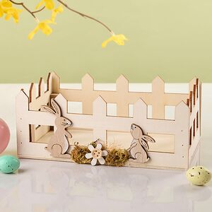 Декоративная корзина Пасхальные Кролики 16*11 см Due Esse Christmas (Ду Эссе Кристмас) фото 3