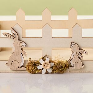 Декоративная корзина Пасхальные Кролики 16*11 см Due Esse Christmas (Ду Эссе Кристмас) фото 2