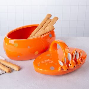 Конфетница Дружелюбные Кролики 17*15 см оранжевая Due Esse Christmas (Ду Эссе Кристмас) фото 4