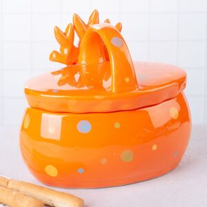 Конфетница Дружелюбные Кролики 17*15 см оранжевая Due Esse Christmas (Ду Эссе Кристмас) фото 5